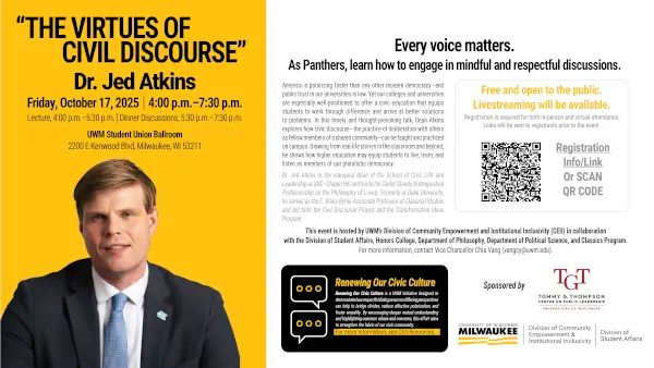 The Virtues of Civil Discourse event flyer image