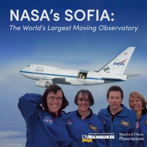 SOFIA image with jean creighton in a NASA jumpsuit