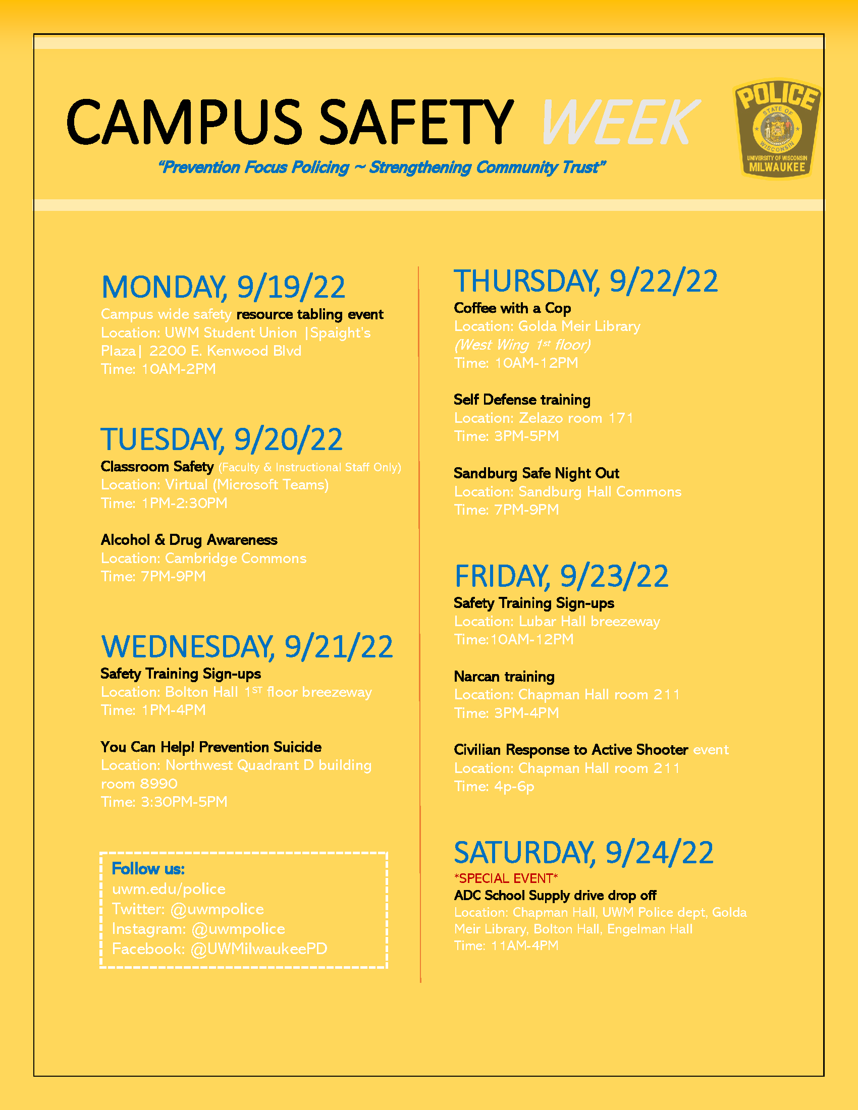 2022 Campus Safety Week