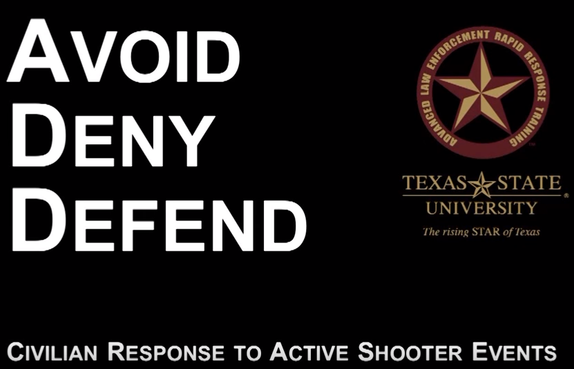 CANCELED – Active Shooter Training – Avoid, Deny, Defend