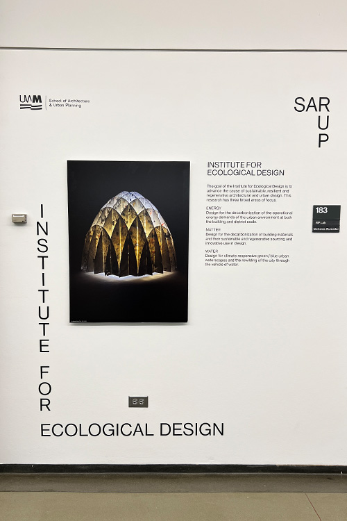 Institute for Ecological Design wall display