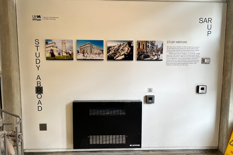 SARUP Study Abroad wall display