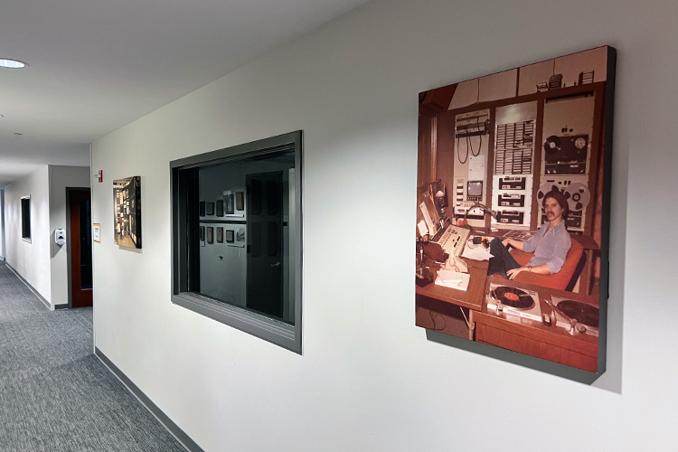 Canvas photos of former DJ's and broadcasters