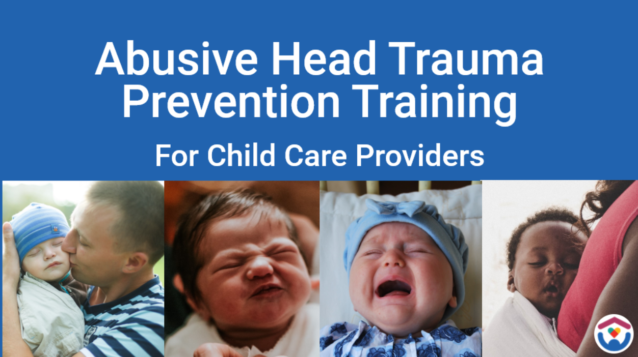 Cover of Abuse Head Trauma module with pictures of babies crying.