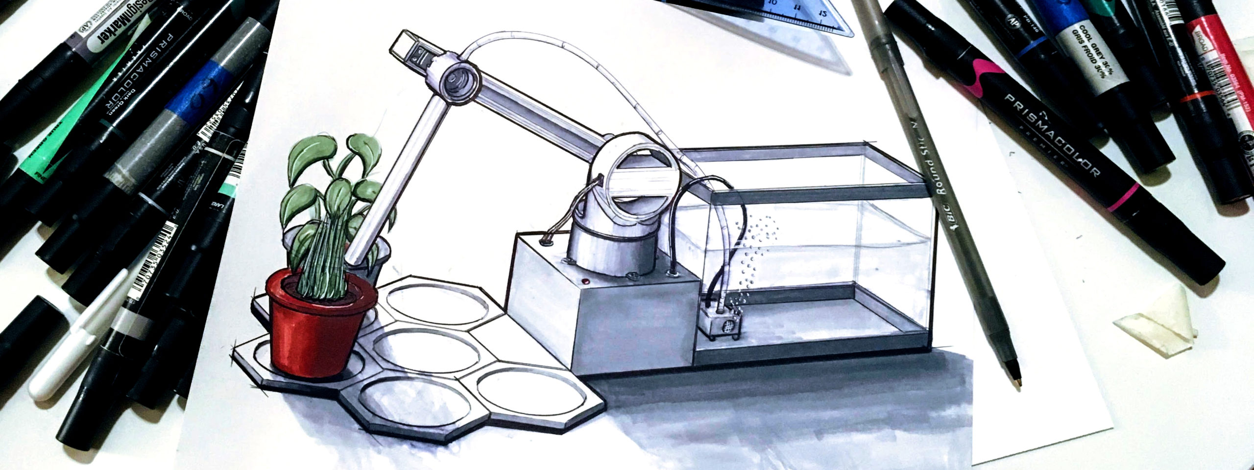 Image showing an Industrial Design styled sketch by Aaron Sherman