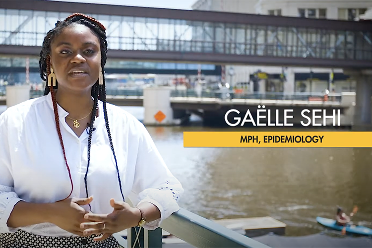Gaelle Sehi a student at the Zilber School of Public Health