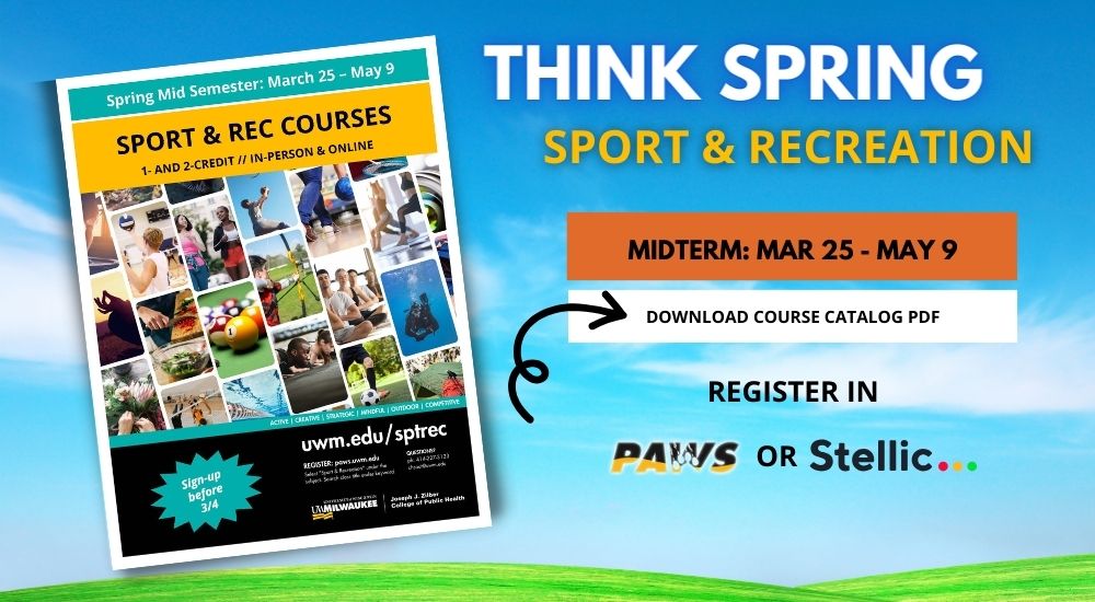 Details For Event 27415 – Sport & Recreation half-semester courses start March 25