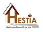 HESTIA logo brown and gray