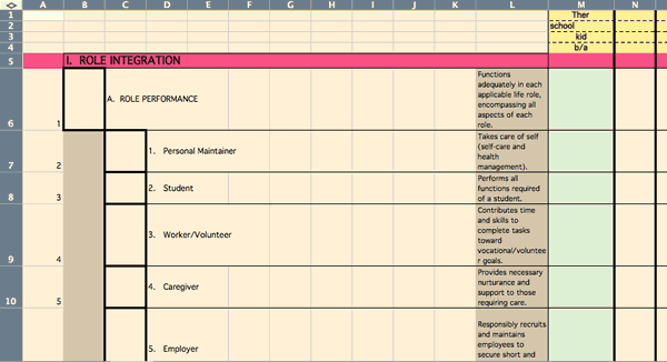 Screenshot of a table showing School Fact Taxonomy