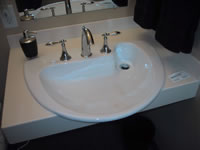 Photo of an accessible restroom sink in Milwaukee Idea Home