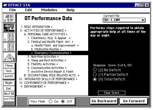 Screenshot of OT FACT OT Perfermance Data expanded view