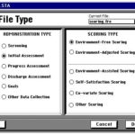 Screenshot of OT FACT file type selection screen