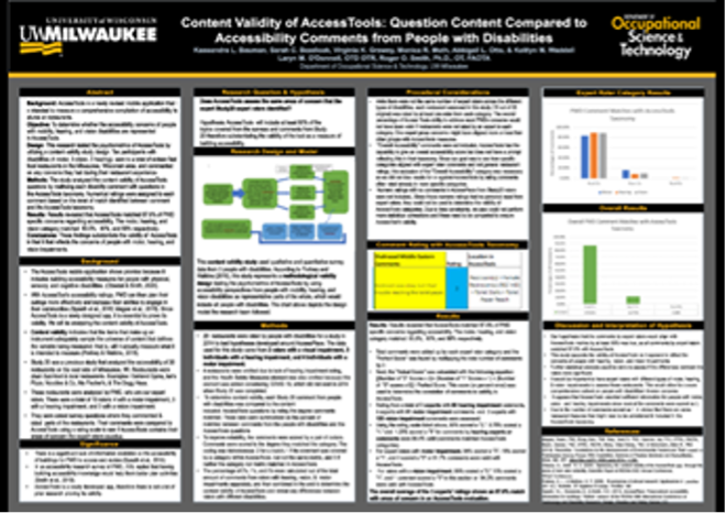 Example of final poster for the content validity research group.