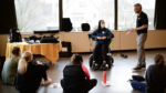 Image of Wheelchair Vendor Lecturing on Different Wheelchair Cushions