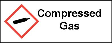 Compressed Gas Hazard Sticker