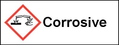 Corrosive Hazard Sticker
