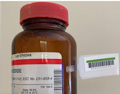 Example flag barcode label