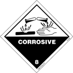 Corrosive Materials Placard