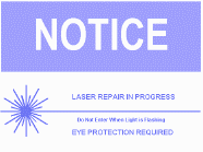 Laser Repair Sign