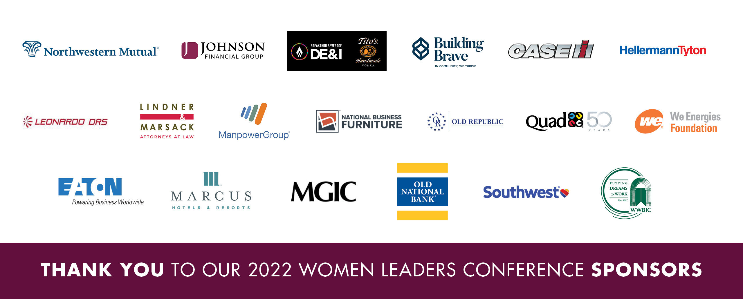Thank You to Our 2022 Women Leaders Conference Sponsors