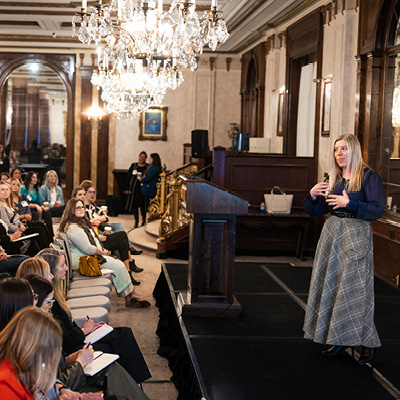 Women in a breakout session at the women leaders conference