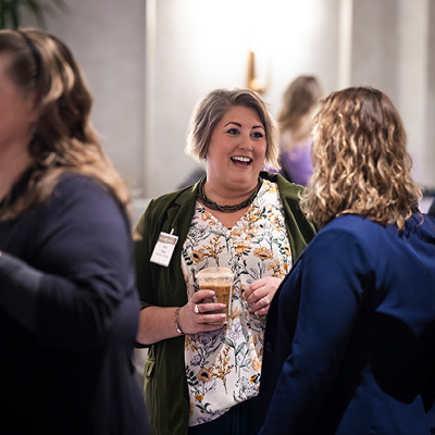 Women Networking at the Women Leaders Conference