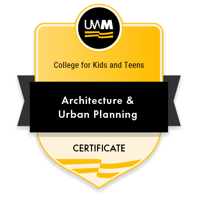 Architecture & Urban Planning Certificate badge from UW-Milwaukee School of Continuing Education