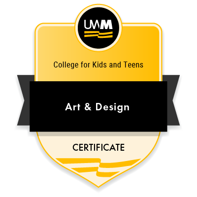 Art & Design Certificate badge from UW-Milwaukee School of Continuing Education