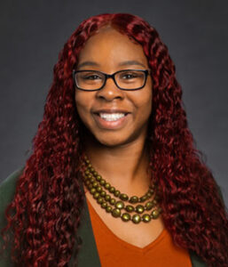 Portrait of Ke'Andra Hagans (black woman), social work clinical assistant professor and field liaison