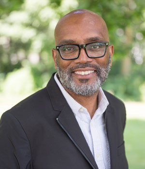 Portrait of David J. Pate Jr. (black man), social work associate professor