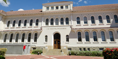 Exterior of an administrative building in South Africa