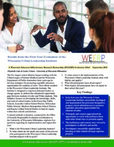 Download WEERP – Wisconsin Urban Leadership Institute Brief – September 2019 report.