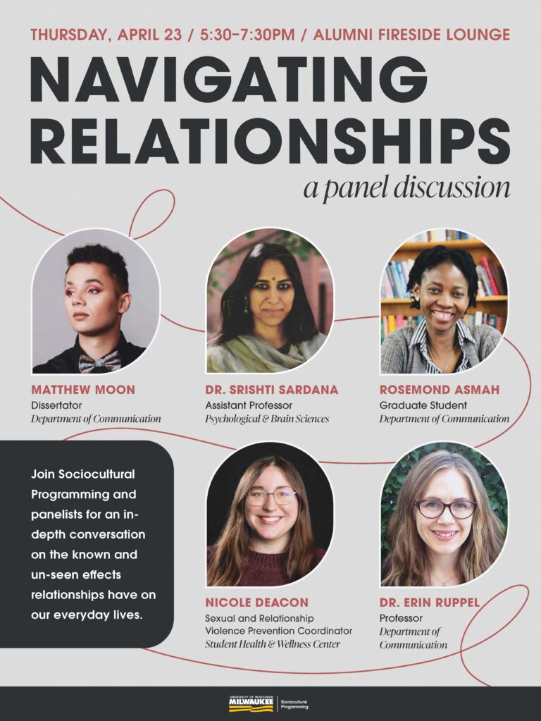 This image is a promotional flyer for a panel discussion titled 