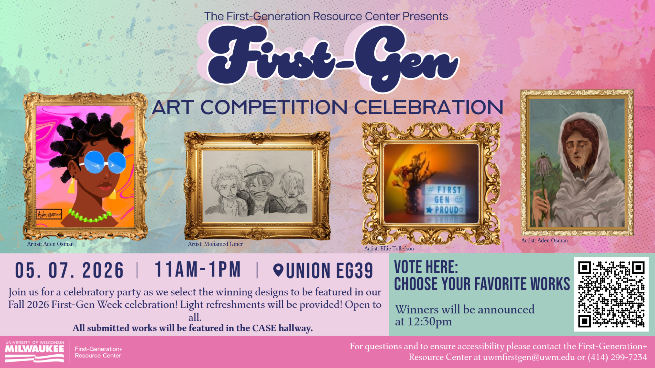 First Gen Art Competition Celebration