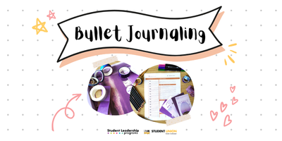 Text, "Bullet Journaling," with two program photos of materials provided. 