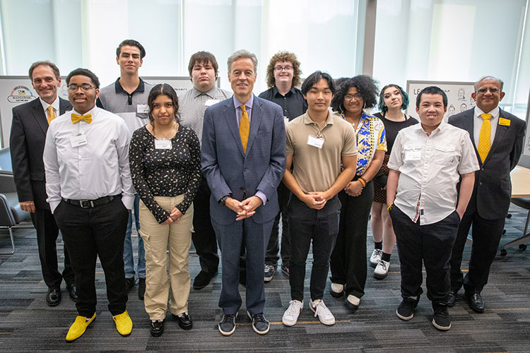 Nadella Scholars with Chancellor of University of Wisconsin-Milwaukee.