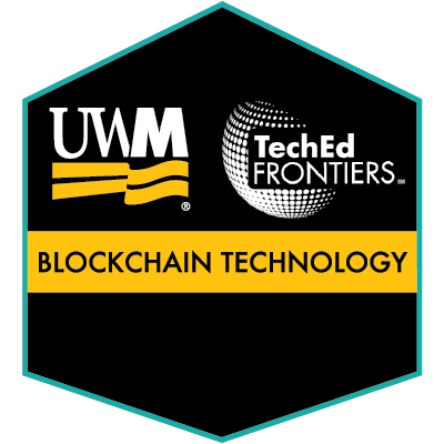 UW-Milwaukee TechEd Frontiers Blockchain Technology Digital Badge