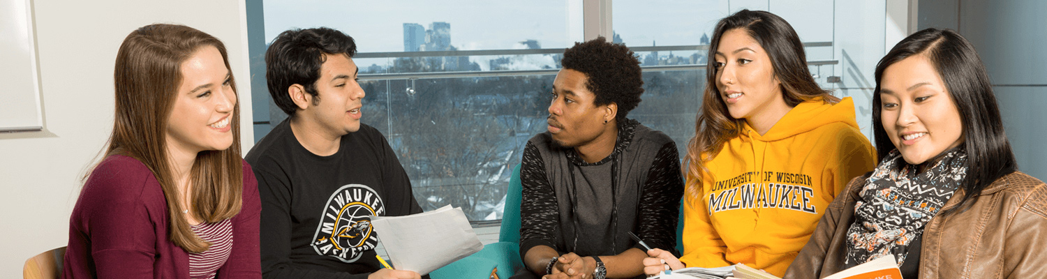 UWM students studying together
