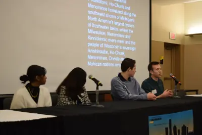 students on the panel