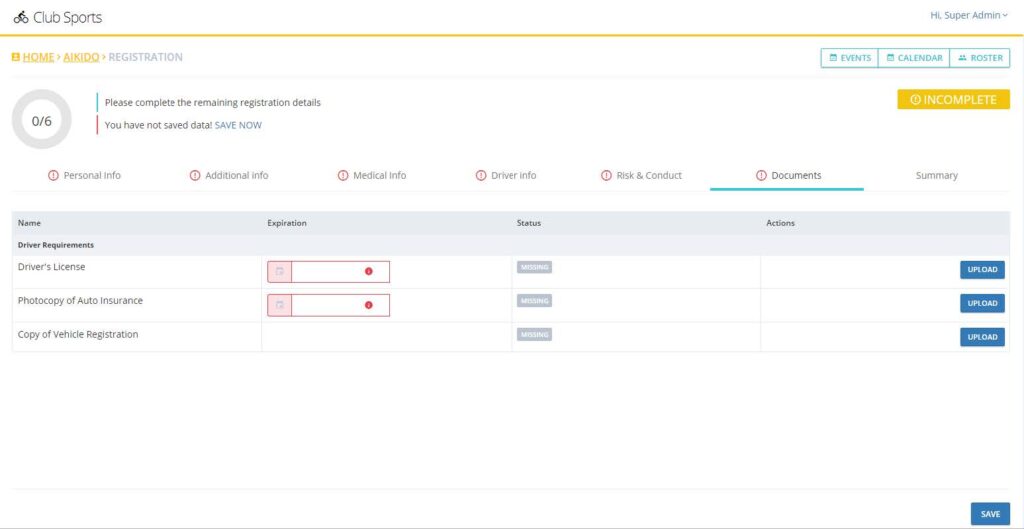 Documents page on the DSE Website