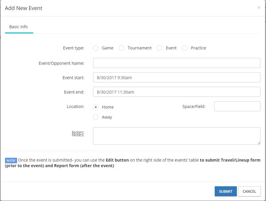 Add new event on the DSE Website