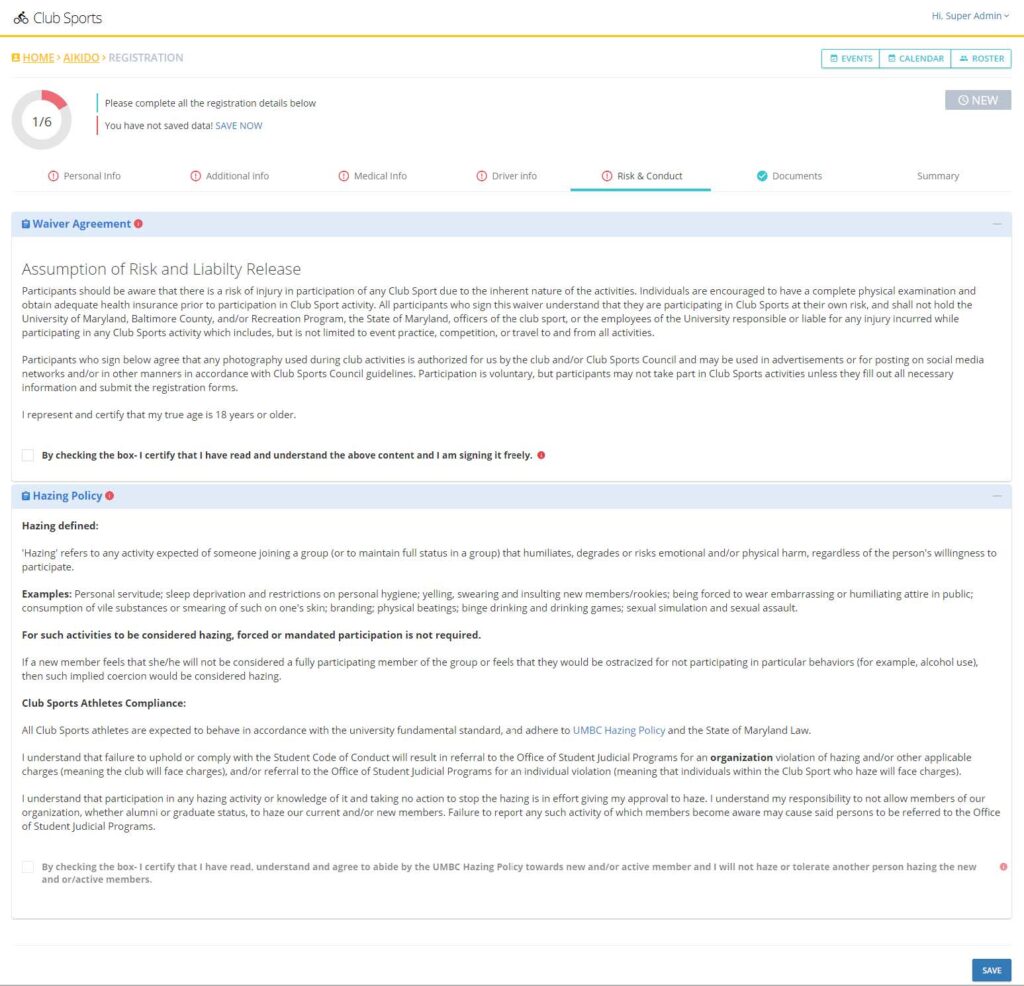 Risk and Conduct page on the DSE website