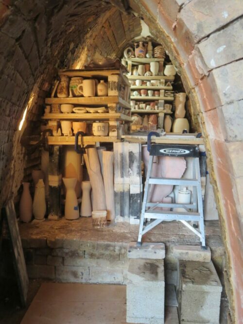 The wood-fired kiln at the Waukesha Field Station.