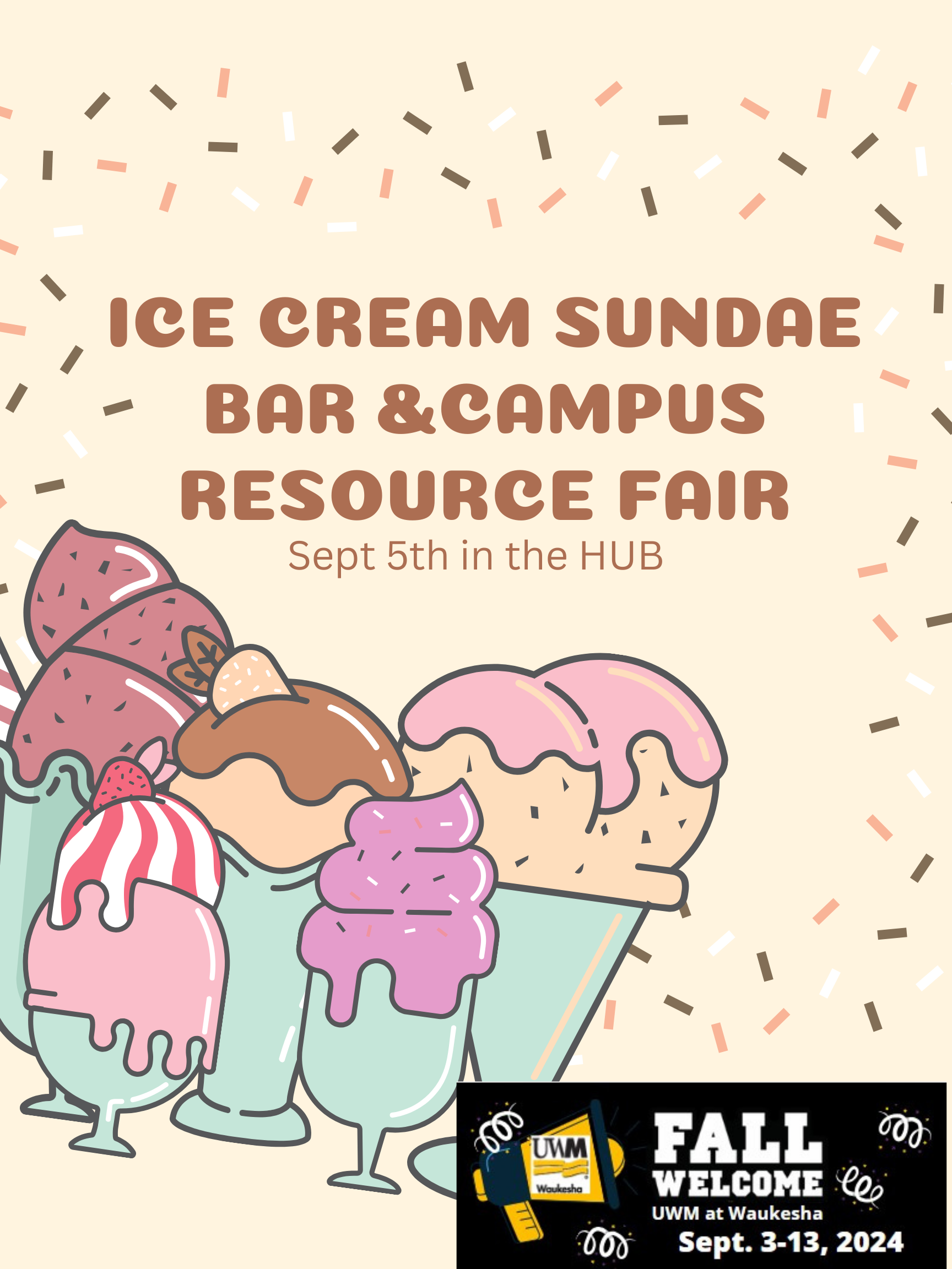 Ice Cream Sundae Bar and Campus Resource Fair