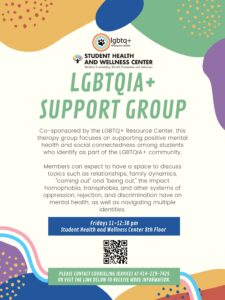 LGBTQIA+ Support Group Flyer