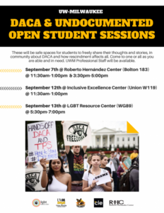 2017 Student Sessions flyer.