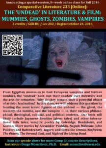 Comparative Literature 233 flyer.