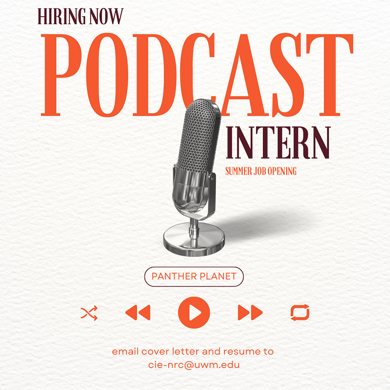 advertisement for hiring podcast intern