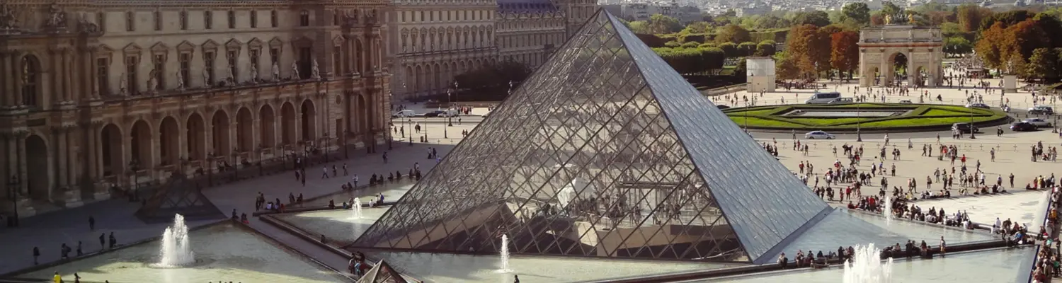 External shot of The Louvre museum in France