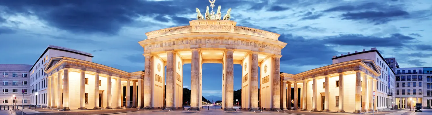 Brandenburg Gate in Berlin at night